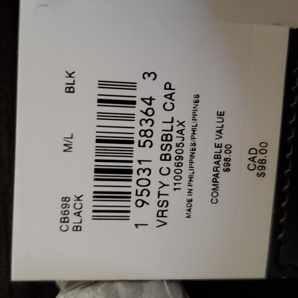 Coach Black Varsity C Baseball Cap Hat NWT - Picture 2 of 2